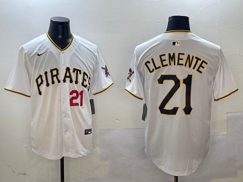 Men Pittsburgh Pirates #21 Clemente White Game 2025 Nike MLB Jersey style 2->pittsburgh pirates->MLB Jersey